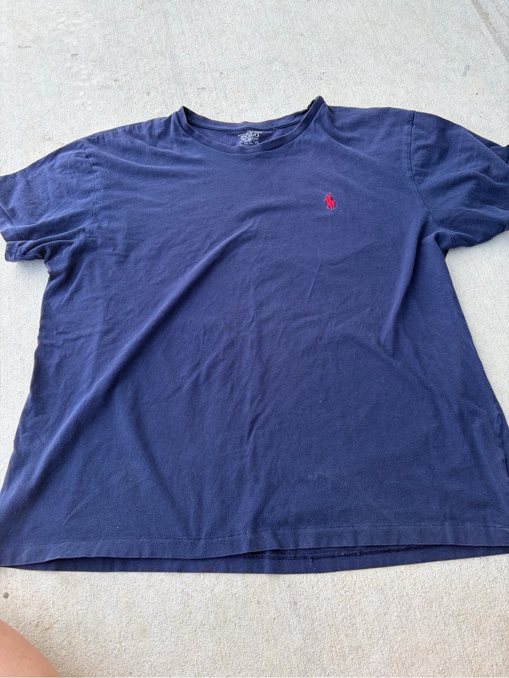 Ralph Lauren Navy Short Sleeve Crew T-Shirt with Red Pony